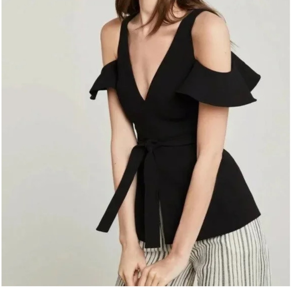 BCBG - black peplum top